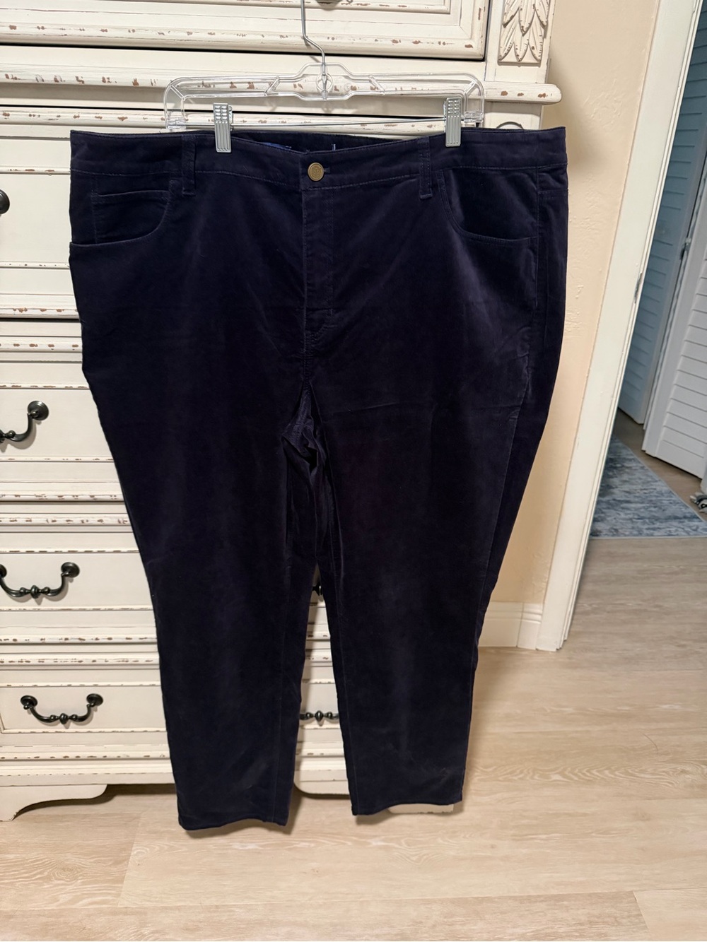 Talbots Navy Straight-Leg Corduroy Pants- Clearance